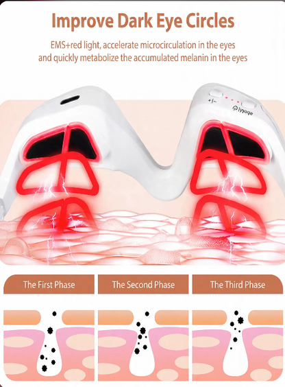 Red Eye Massager Under-Eye Glasses Massager Relieves Eye Fatigue Eyes Massage Glasses Eye Fatigue Relief Massager